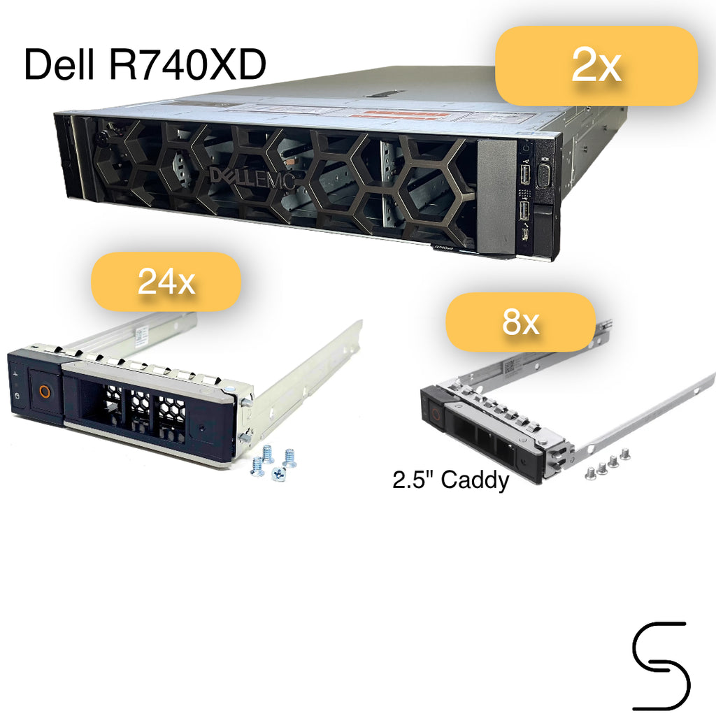 2x Dell R740XD Caddy Komplekt