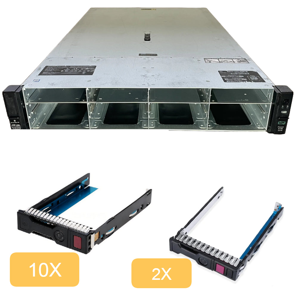 DL380 Caddy Komplekt: 10× 3.5" + 2× 2.5" Caddy